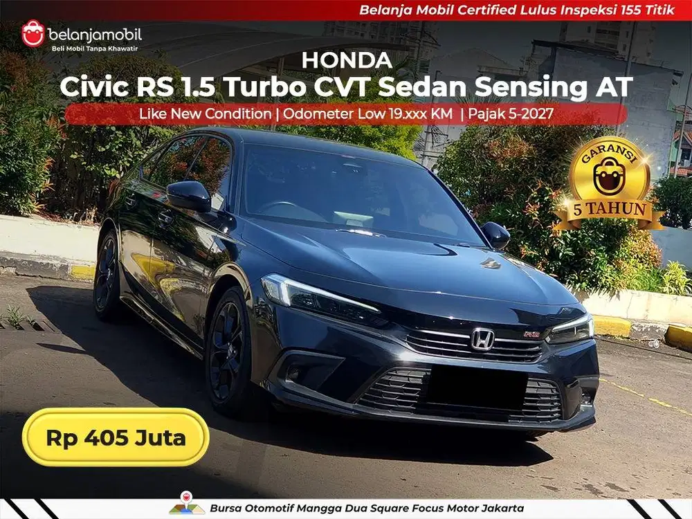 [ LOW KM 19RB ] Honda Civic RS 1.5 Turbo CVT Sedan Sensing 2023 2024