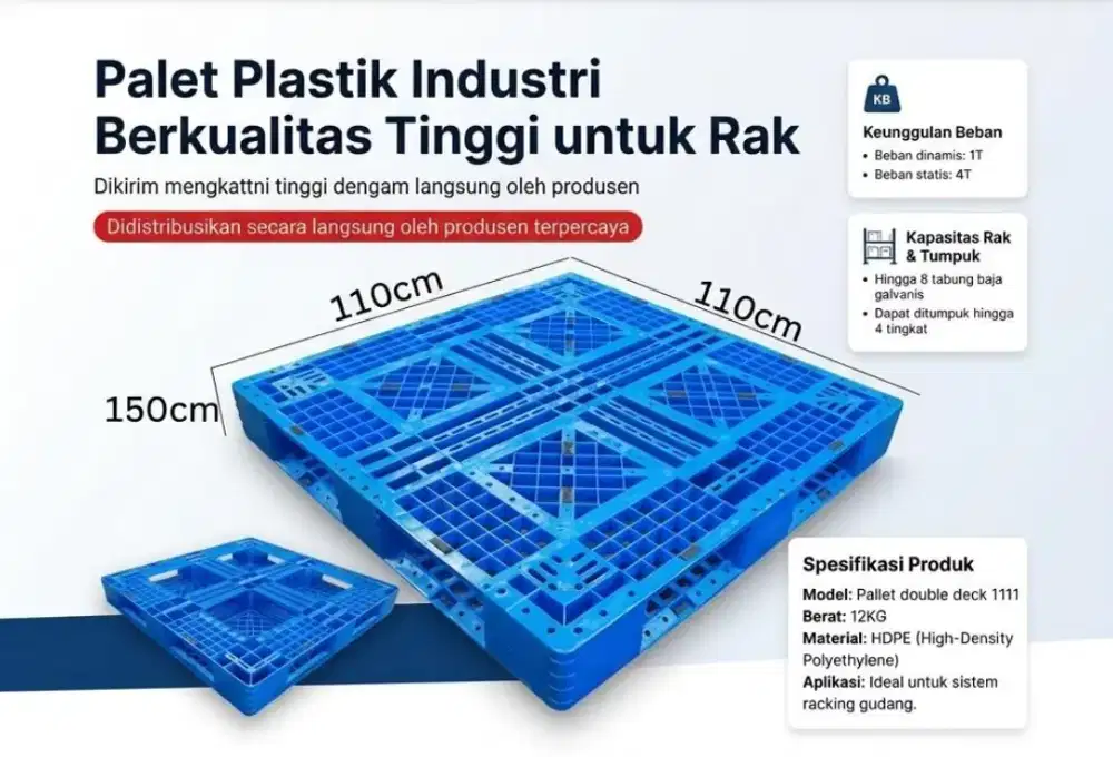 Pallet plastik baru bekas