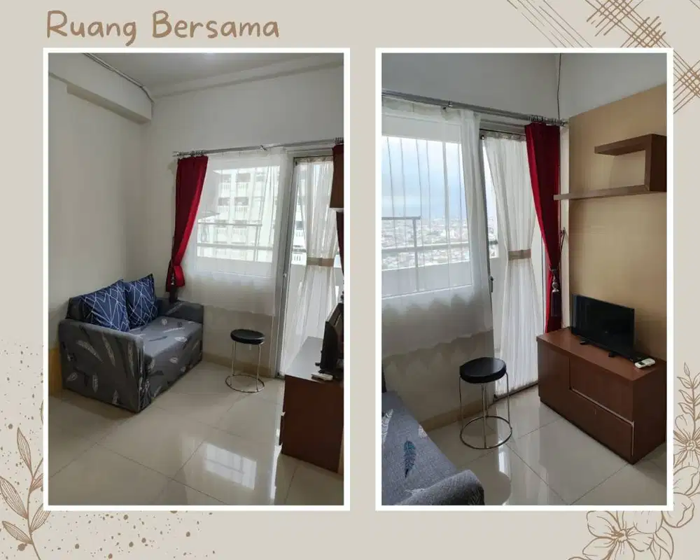 Sewa Cepat 2 BR Green Pramuka City – FURNISHED & BEBAS IPL!