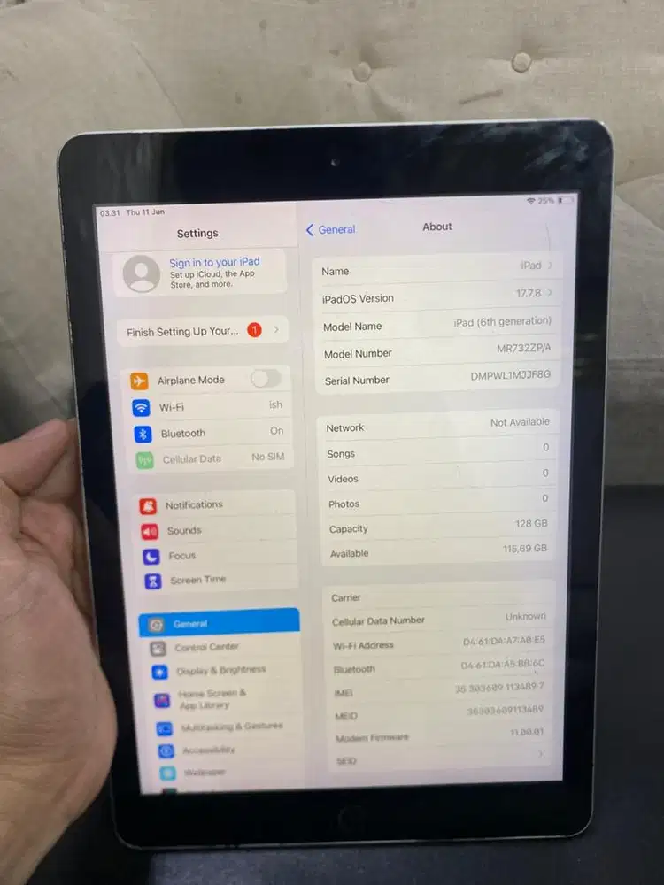 Ipad gen 6 wifi 128gb