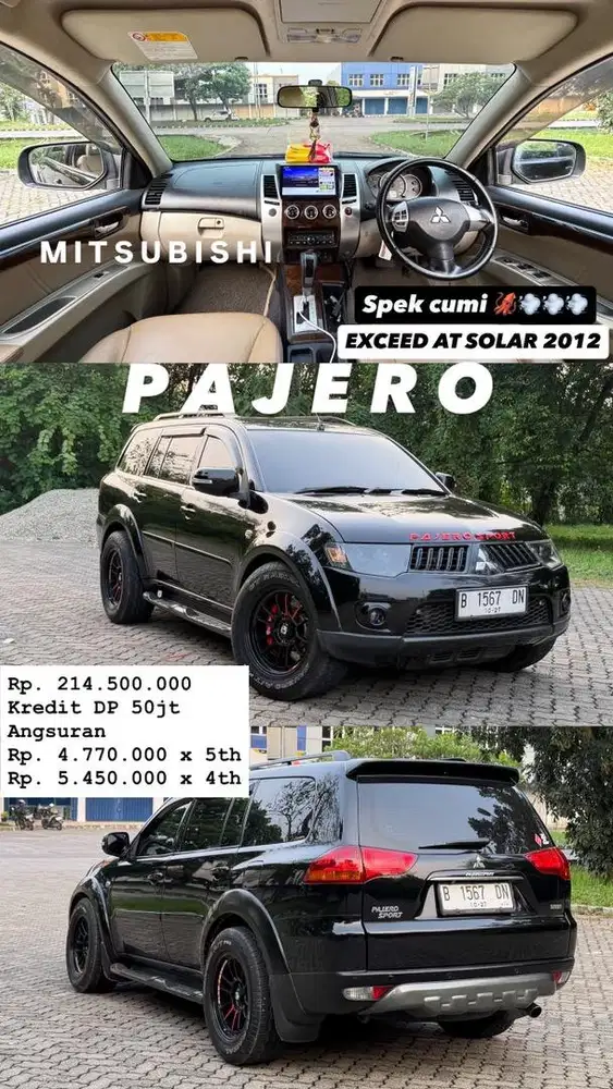 Bismillah Dijual Mitsubishi Pajero Sport Exceed AT diesel 2012 spek cu