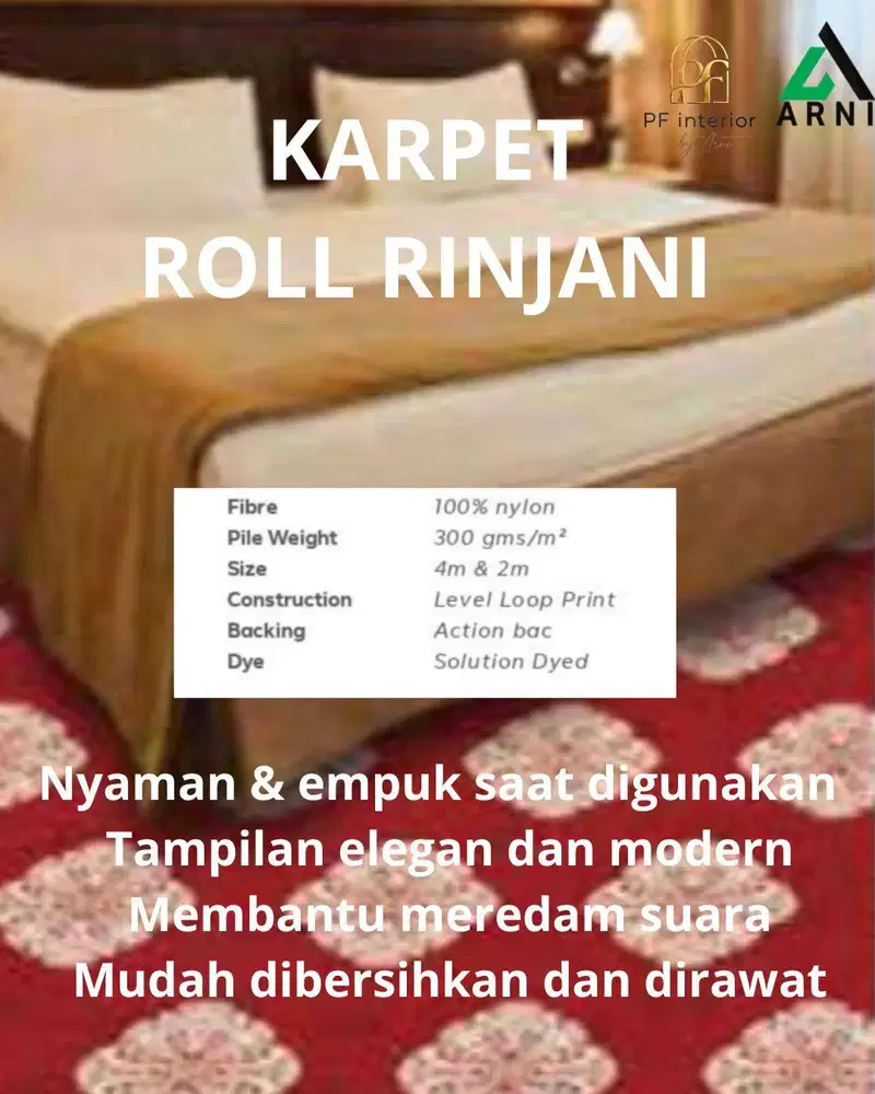 Karpet Roll Rinjani I Karpet Lantai Meteran Tebal Empuk