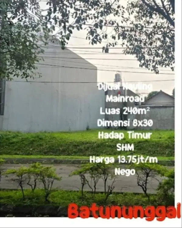 Dijual Kavling di Batununggal Bandung Mainroad