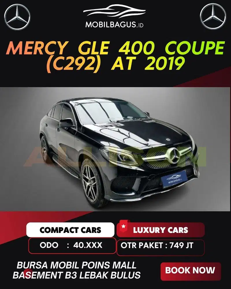[Verry Low KM] Mercy GLE400 Coupe 3.0 4 Matic Tahun 2019