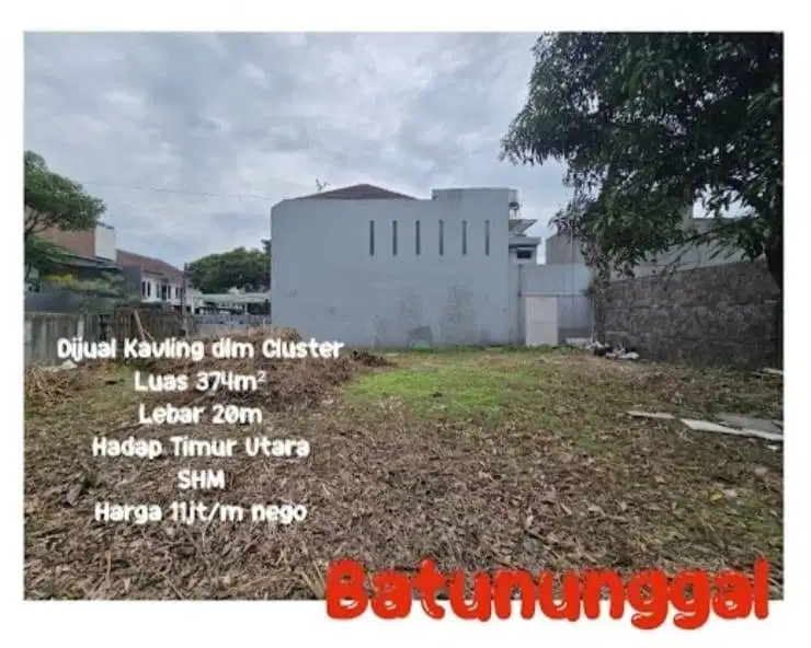 Dijual Kavling Dalam Cluster Batununggal Bandung