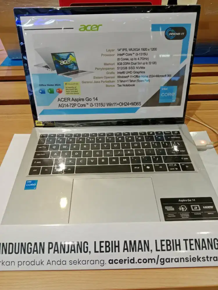 JUAL LAPTOP ACER AG14-72P-38GD