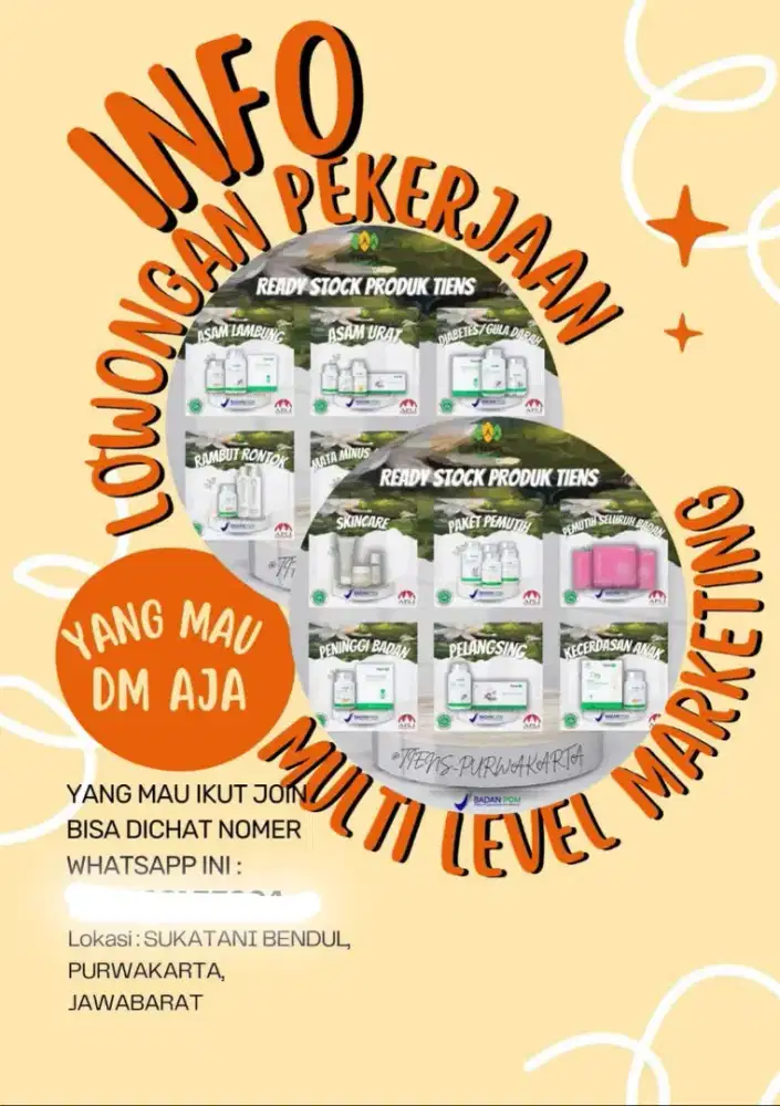 DICARI REKAN KERJA DIBIDANG PEMASARAN PRODUK HERBAL