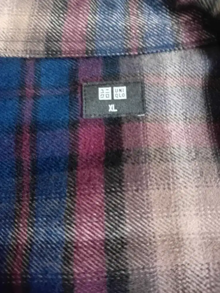 Baju Flanel Uniqlo Sixe XL Like New!