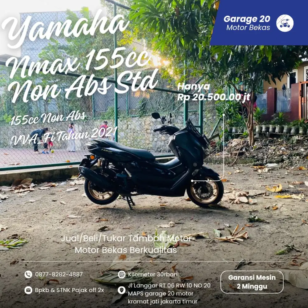 Yamaha Nmax New 155cc Non Abs Bluecore VVA_Fi  Tahun 2021