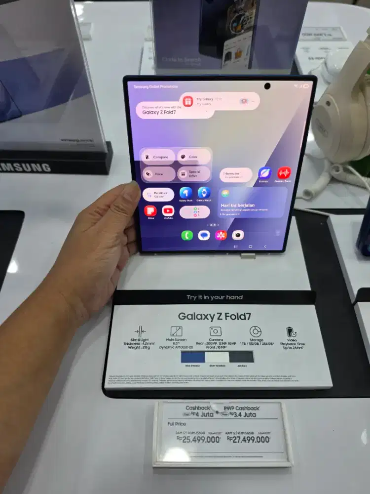 Samsung Galaxy Zfold 7 Cashback Up to 3juta & Free Samsung Tab A11