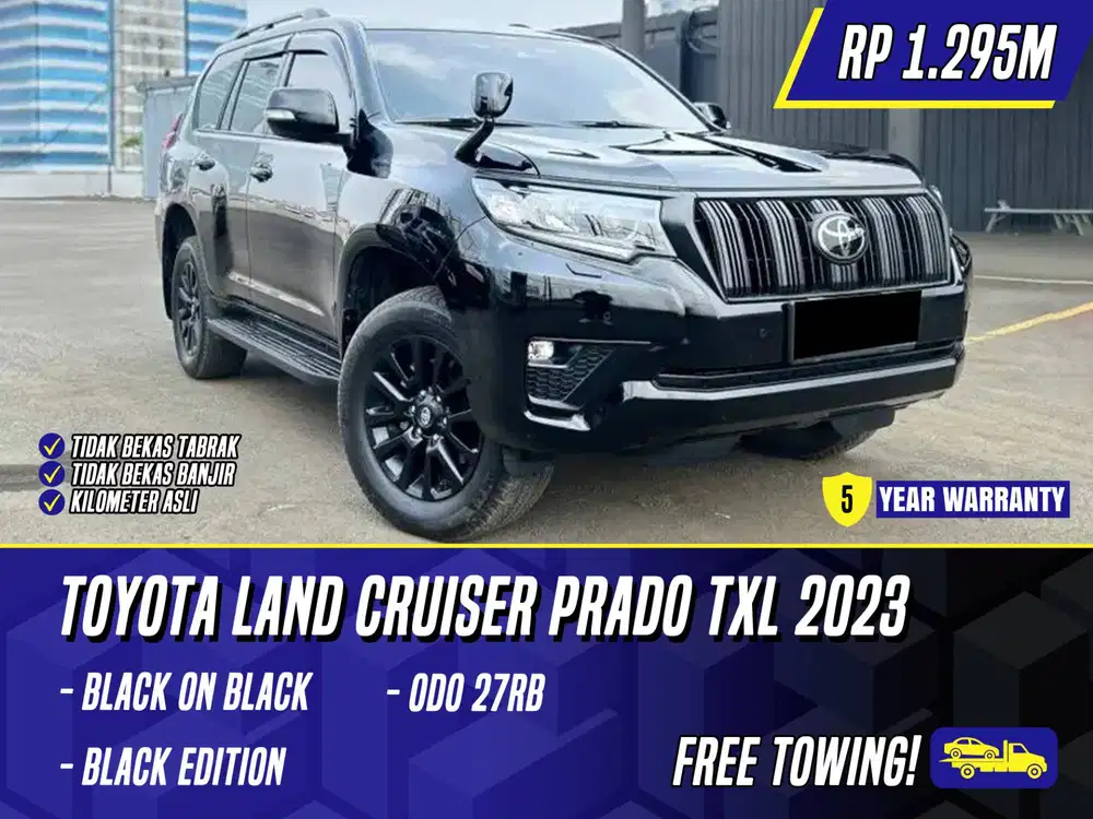 Toyota Land Cruiser Prado TXL Black Edition 2023 Black Hitam TX-L TX L