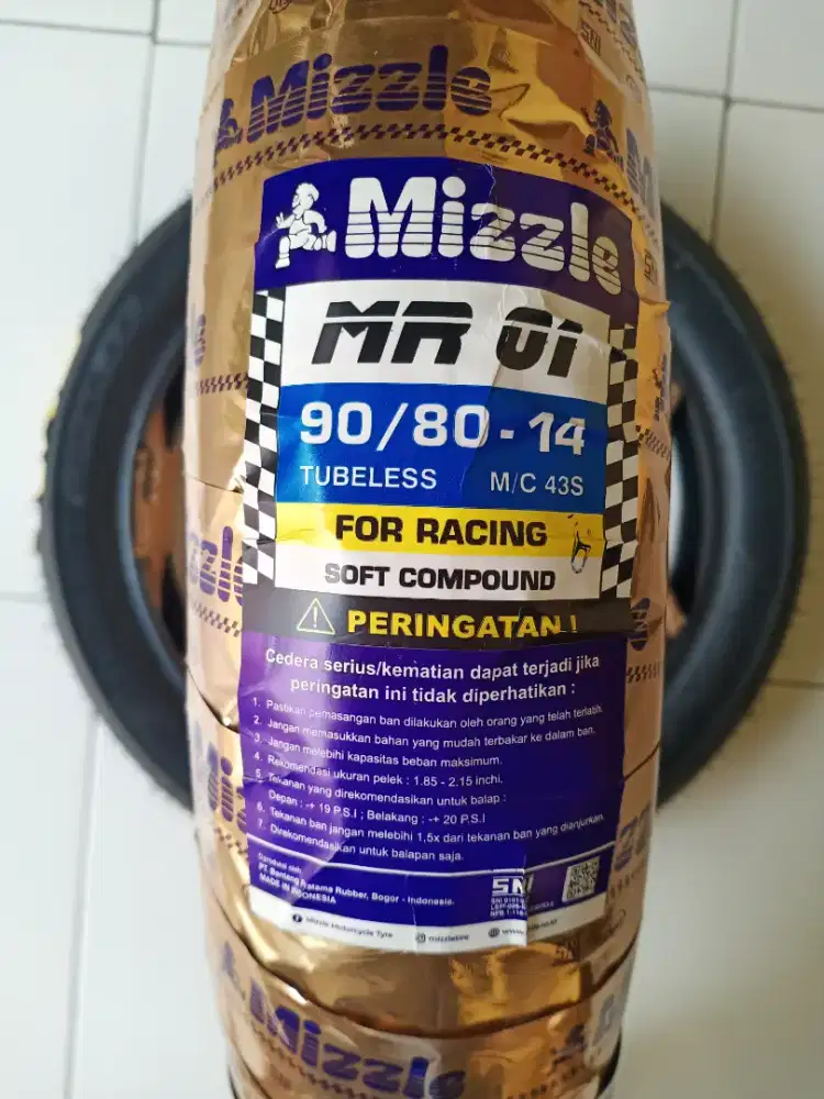 BAN MOTOR MATIC UKURAN 90/80-14 TUBELESS SOFT COMPOUND