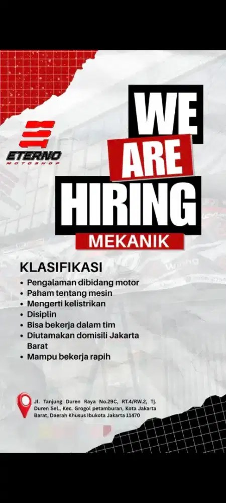 Mekanik Bengkel Motor