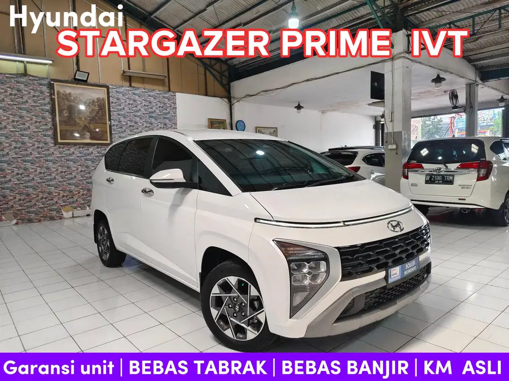 (Low KM) Hyundai STARGAZER PRIME IVT 1 5 Bensin AT 2022 Putih