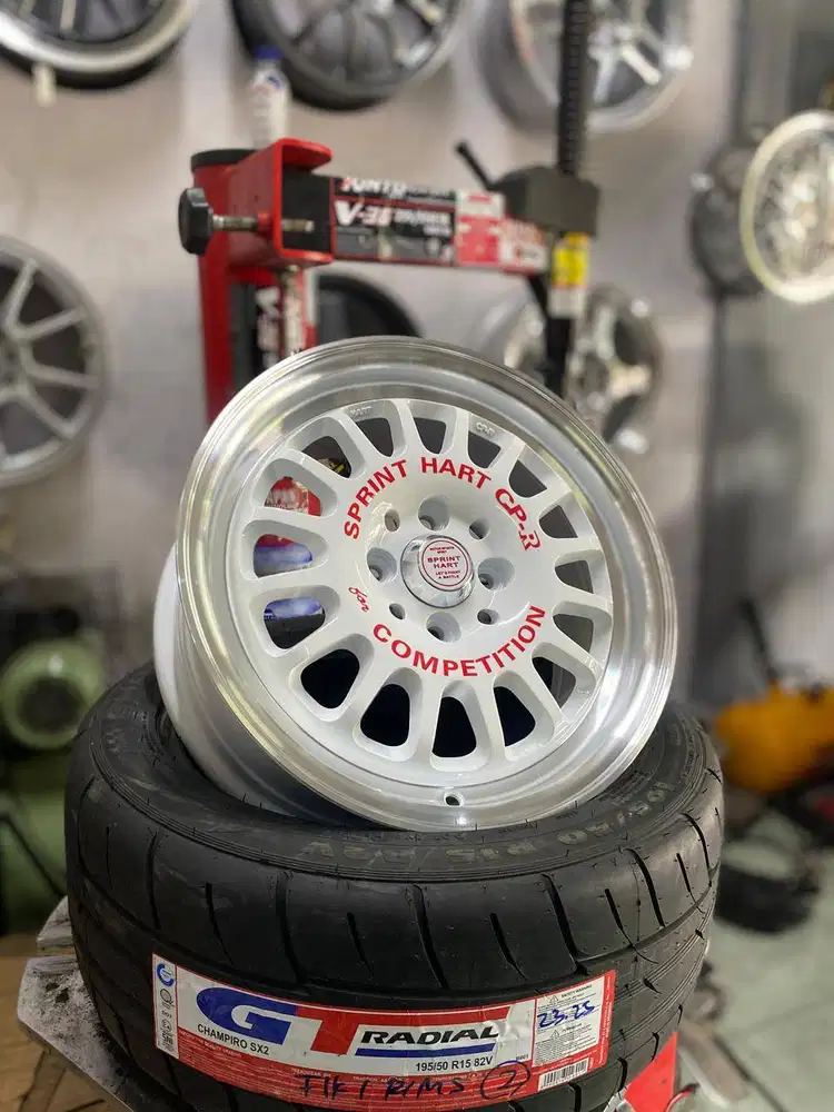 Jual velg baru Sprinthart R15 Putih polish