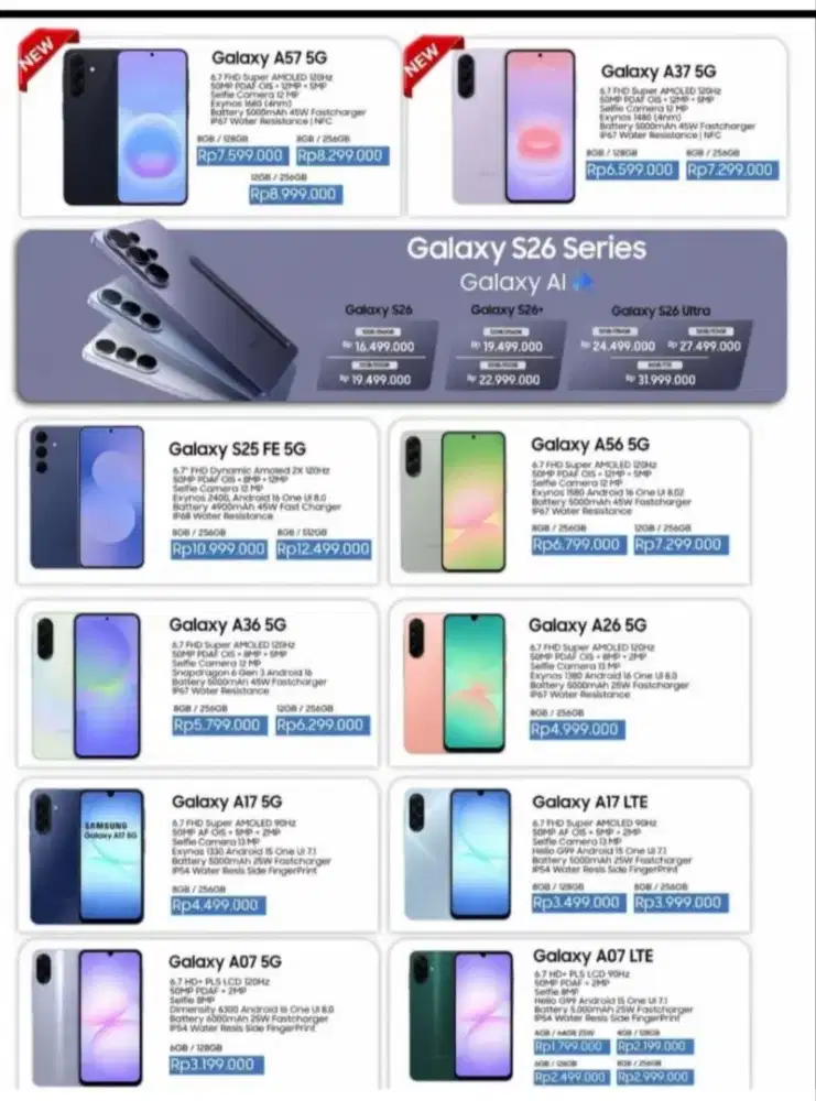 Samsung galaxy A07 5G 6/128
