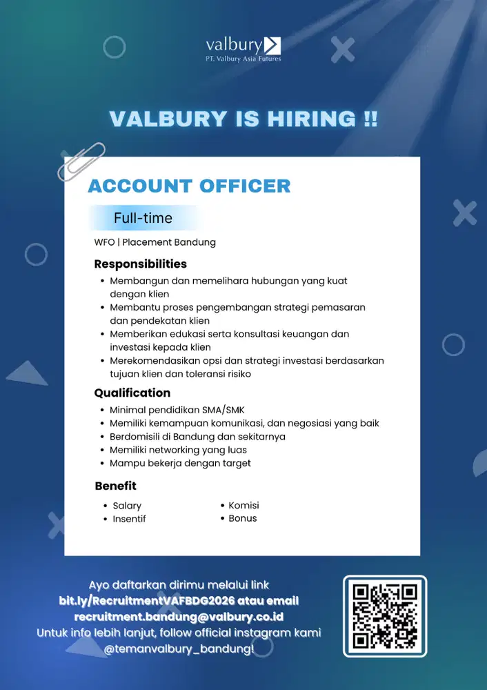 Loker Account Officer/ Sales Lapangan Bandung