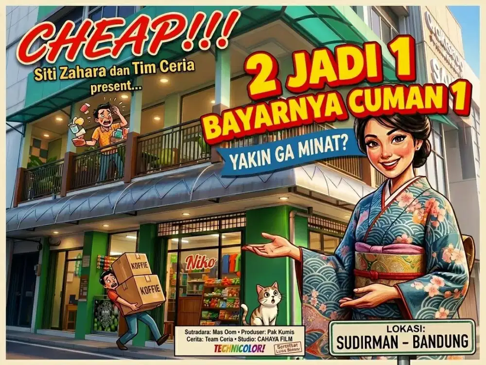 JUAL RUKO PLUS RUMAH DI JAMIKA, SUDIRMAN, BANDUNG KOTA.