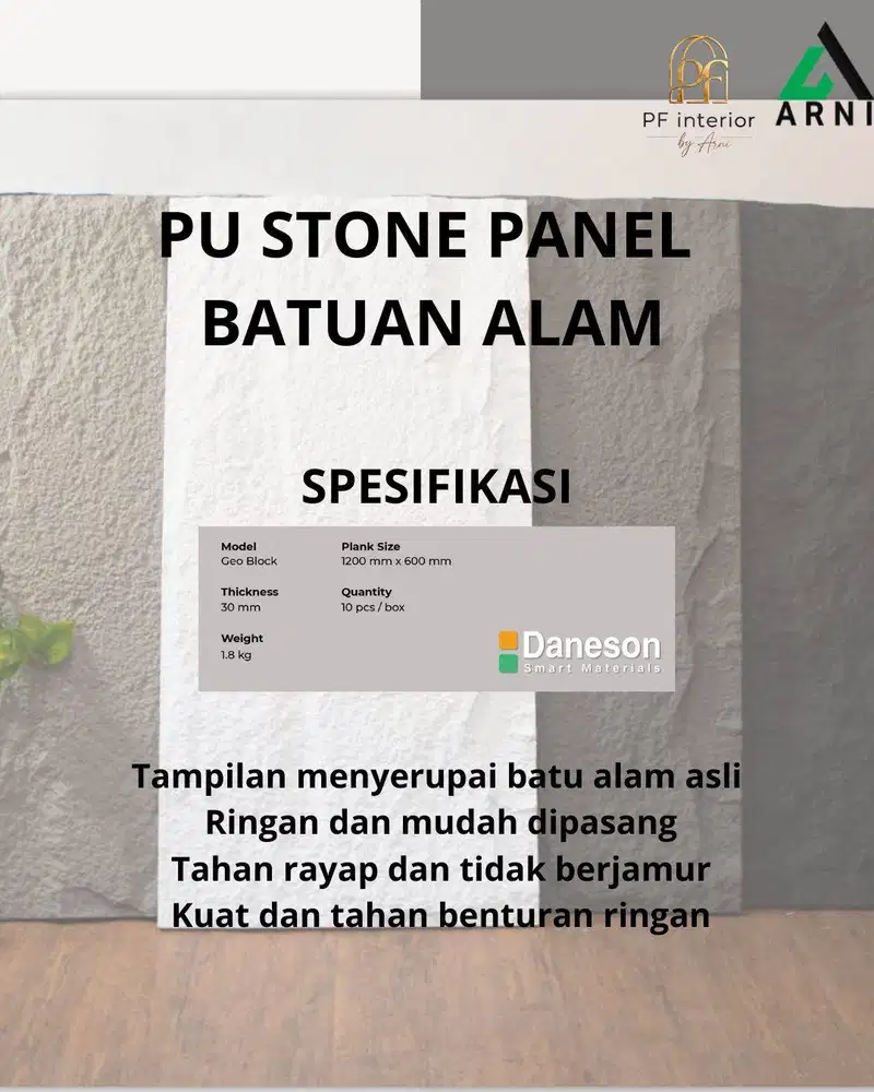 PU STONE DEKORASI DINDING MOTIF BATU ALAM