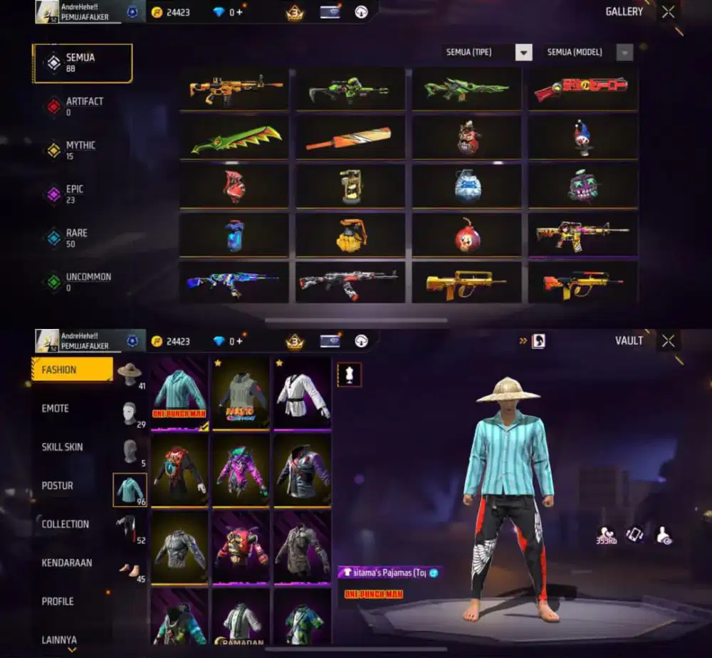JUAL AKUN FF MURAH MERIAH ALL AMAN DAN TERPERCAYA MINAT SUNG CHT