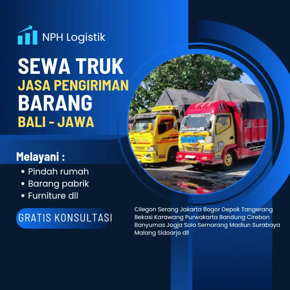 Jasa angkut Bali sewa truk pindah rumah ke Jawa