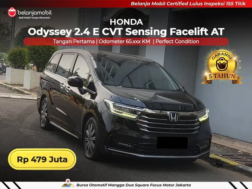 [ GARANSI 5TH ] Honda Odyssey 2.4 E CVT Sensing Facelift AT 2021/2022