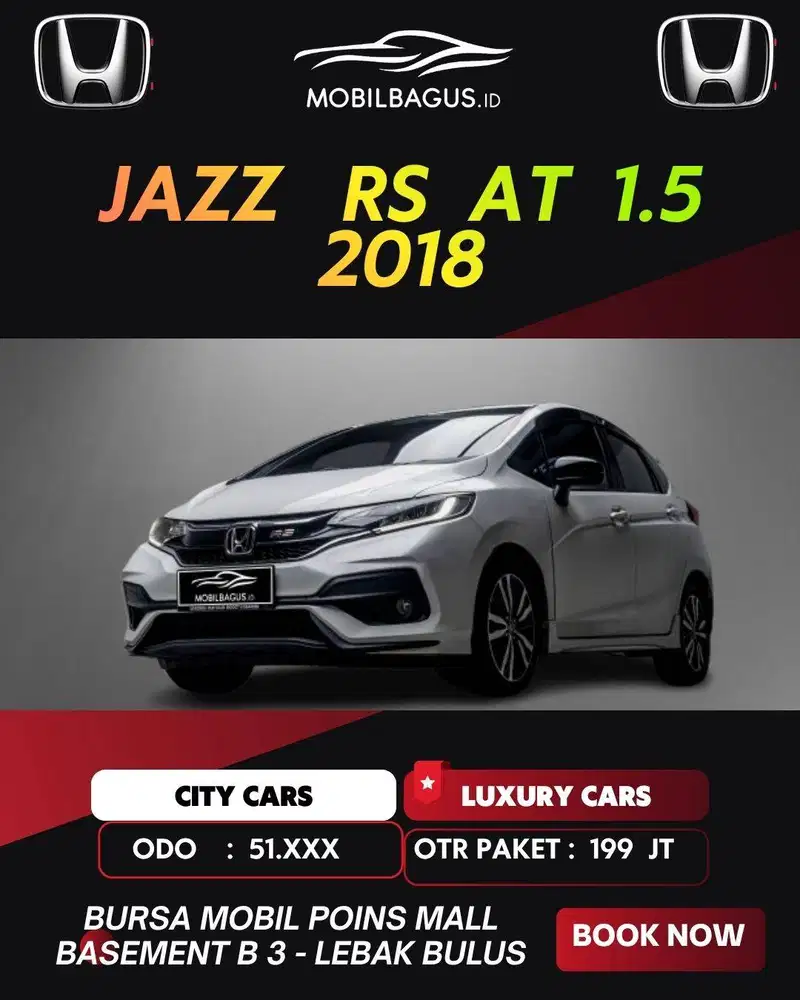 [Verry Low KM] Honda Jazz RS 1.5 AT Tahun 2018 New Model