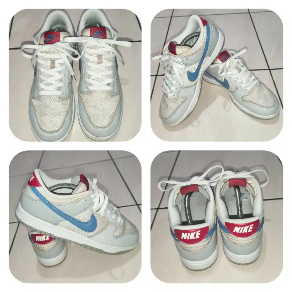 Nike Dunk Low Original White Blue Size 44 – Kondisi Bagus – No Box