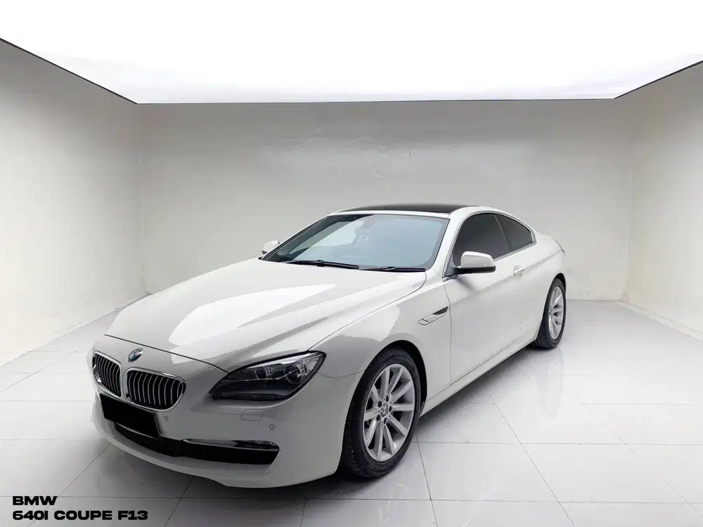 BMW 640i COUPE F13 2014 WHITE ON BROWN
