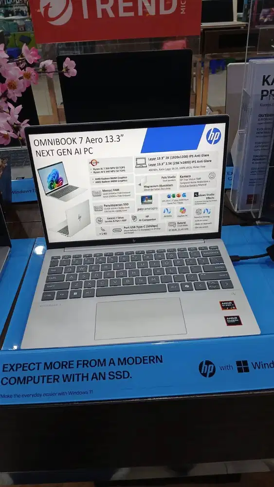 HP OmniBook 7 Aero 13 AMD Ryzen AI 5 340 16GB/512GB 13.3′′ W11+OH2024