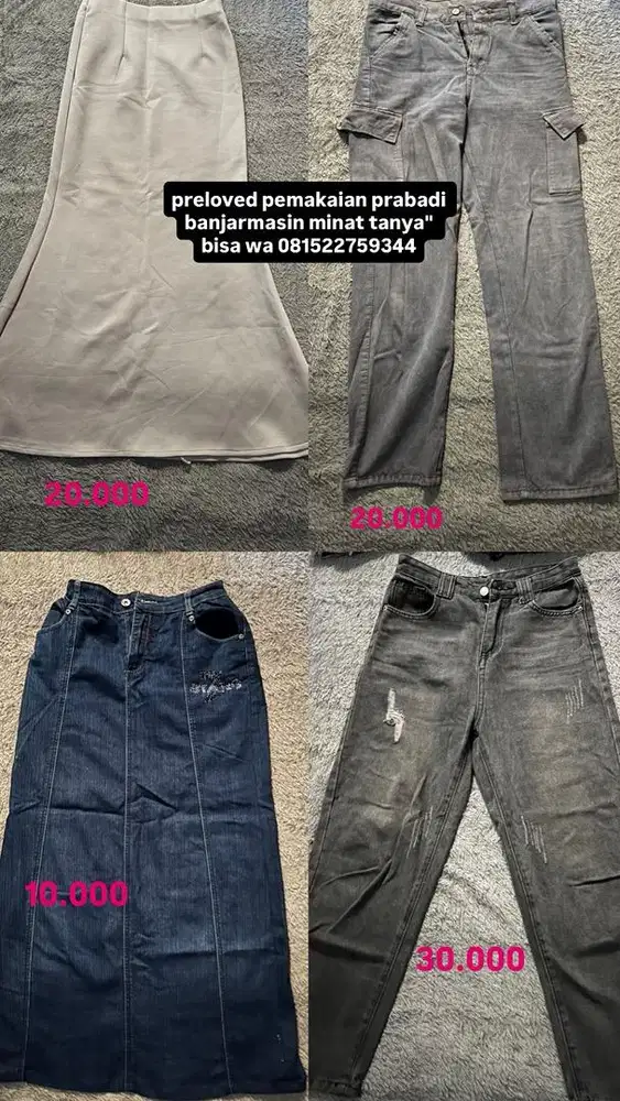 rok celana preloved murce