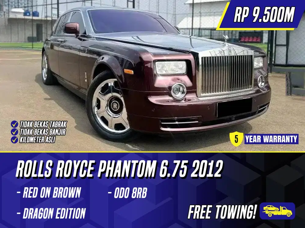Rolls Royce Phantom 6.75 Dragon Edition 2012 Maroon on Brown Merah Red