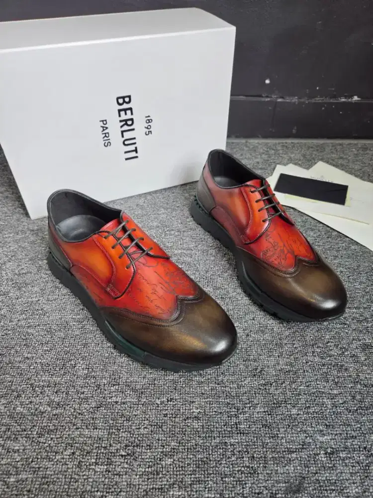 SNEAKER BERLUTI MEN CASUAL LEATHER BRANDED IMPORT