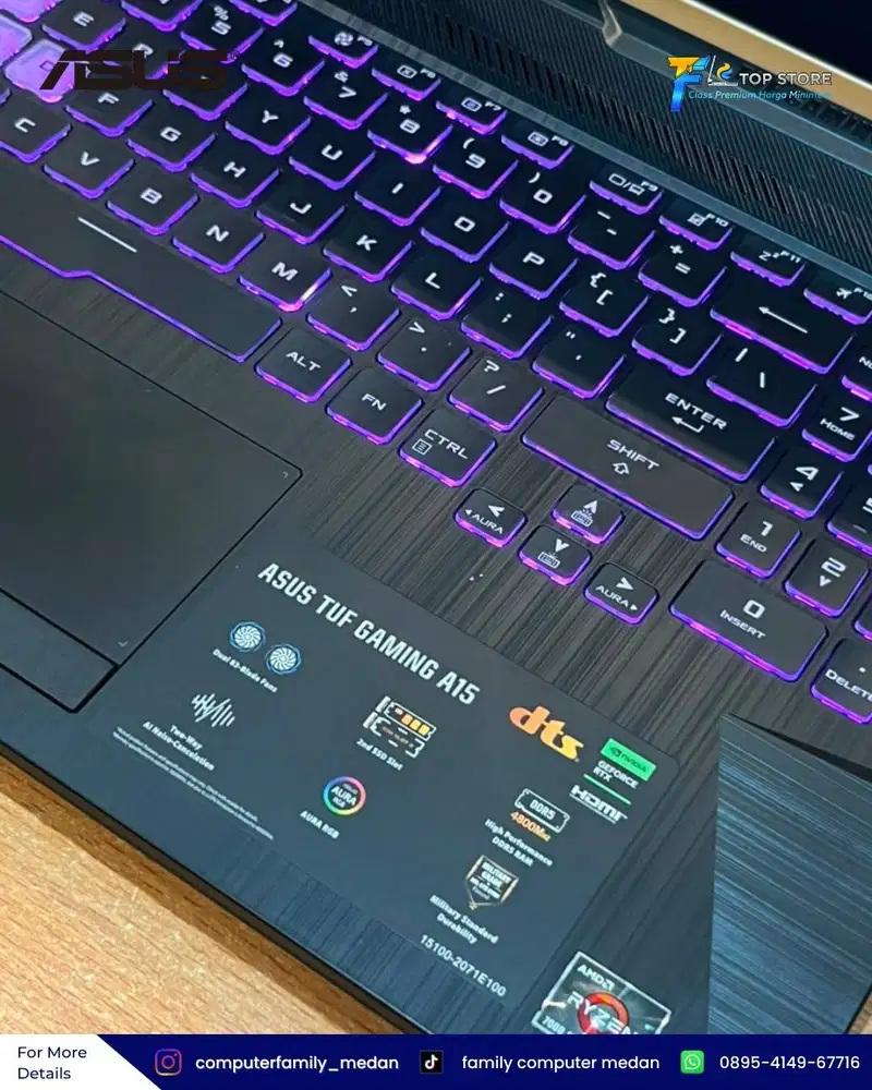 ASUS TUF GAMING A15 FA506NFR AMD RYZEN 7 SSD 512/8GB RTX 2050 4GB GARA