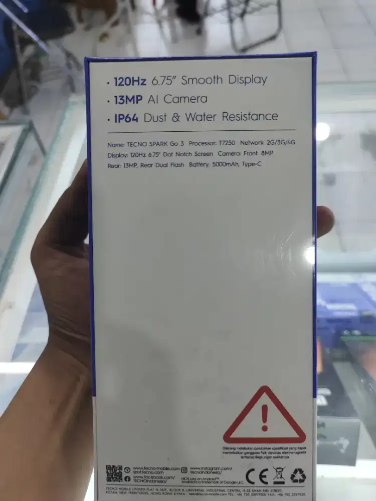 Tecno spark go 3 4/64 garansi resmi