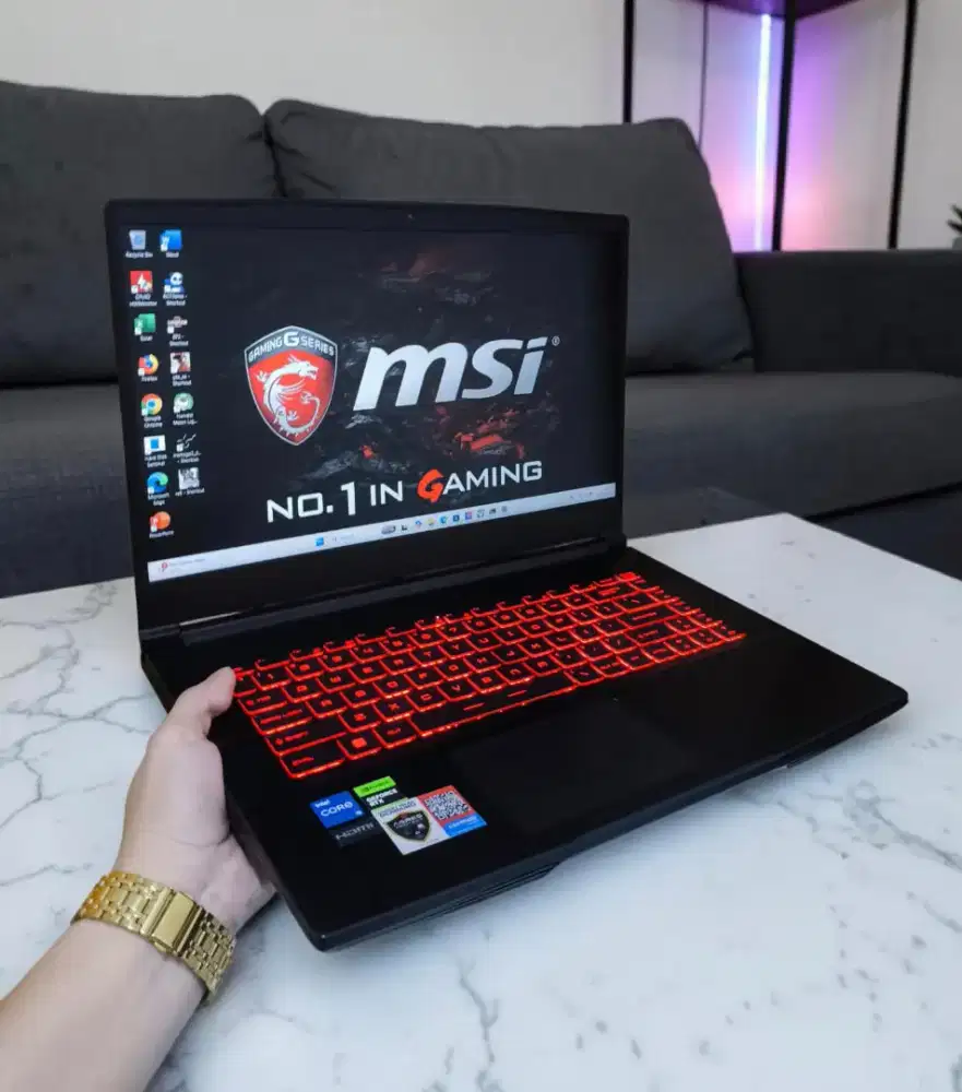 Laptop Gaming MSI Core Core i5 gen 12 Ram 8/512gb Ssd Dual Vga Nvidia