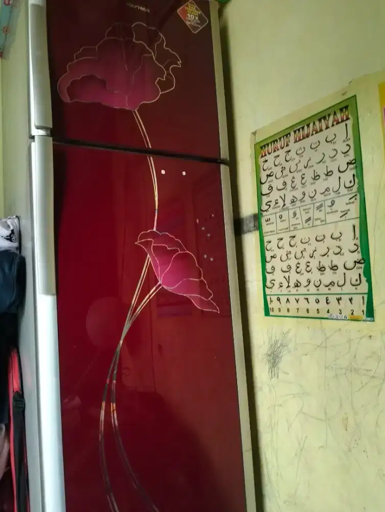 Kulkas Polytron 2 pintu tinggi besar second beku