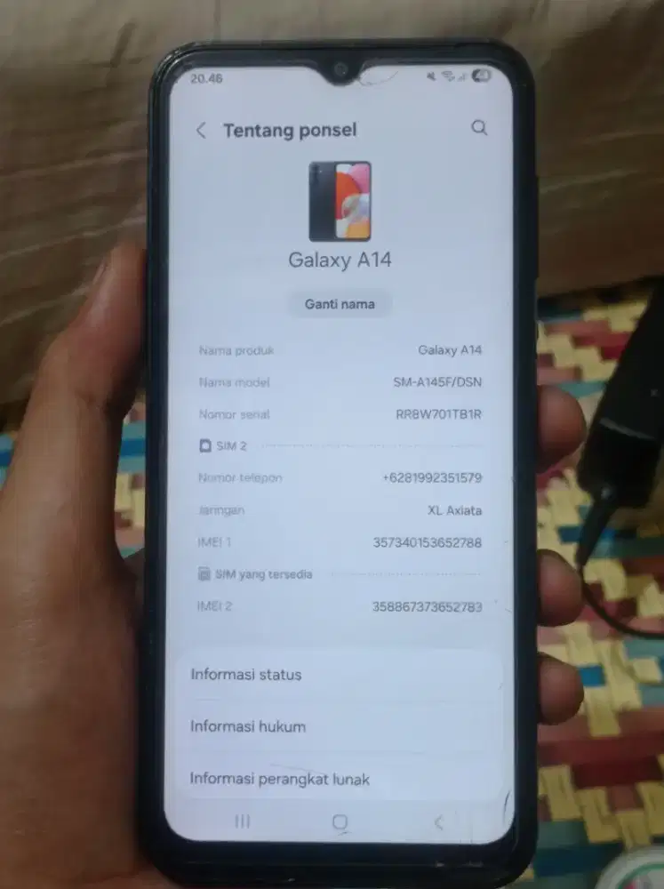 Samsung a14 hp aja