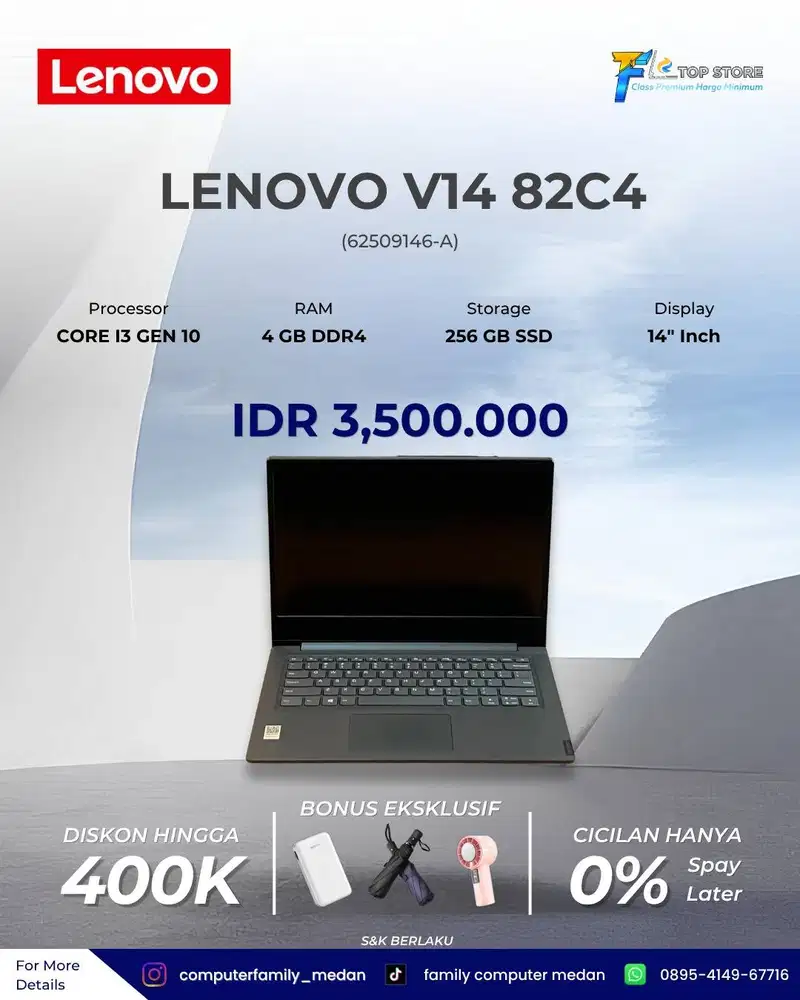 LENOVO V14-IIL INTEL CORE I3 GEN 10 SSD 256/4 GB
