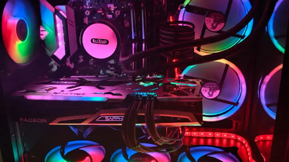 PC Gaming High-End R7 5700X + VGA RX 6700 XT 12GB Monitor Xiaomi Curve