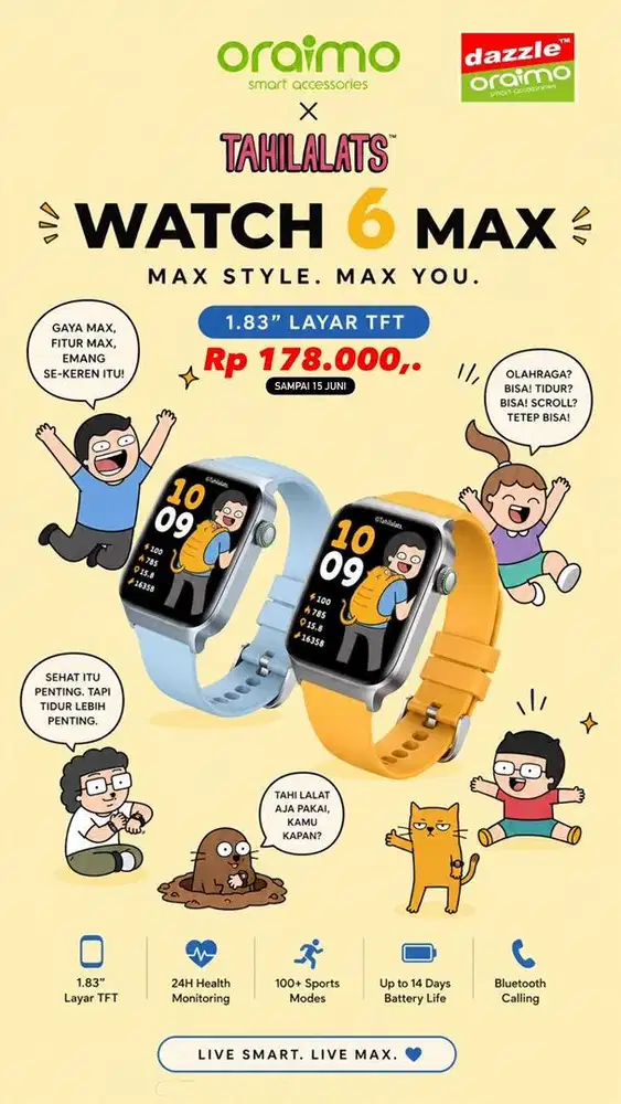 Smartwatch Oraimo X Tahilalats OSW-8001N