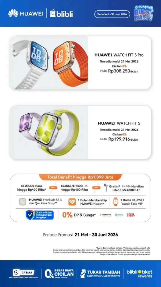 Huawei Watch Fit 5 Series Bonus Freebuds SE 3 & Strap Nylon
