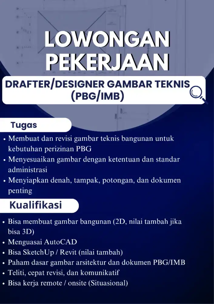 Lowongan kerja DRAFTER
