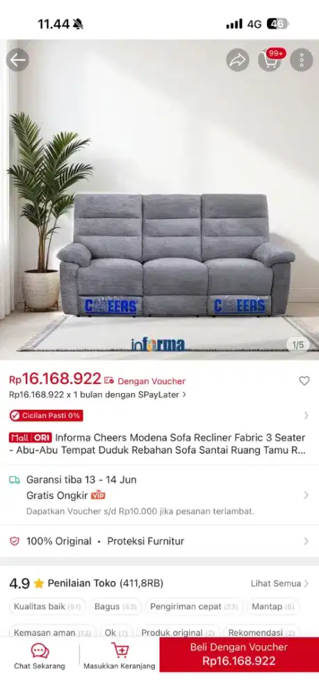 Fs sofa merek cheers set