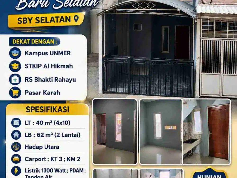 Rumah Murah 2 Lantai siap Huni di Jambangan Baru Selatan, Sby Selatan