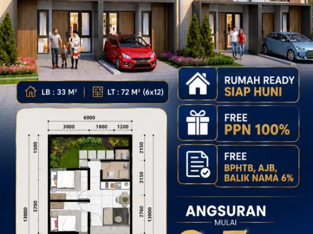 rumah dibawah 1M- siap huni, selangkah ke aeon mall BSD City