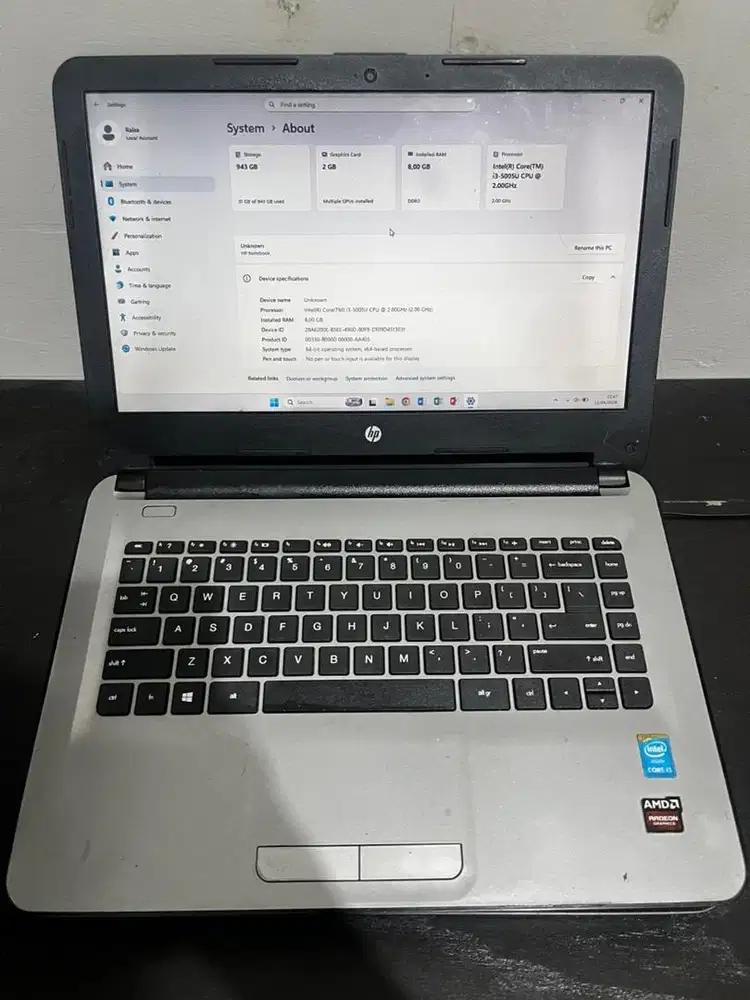 LAPTOP HP 14 AC144TX
