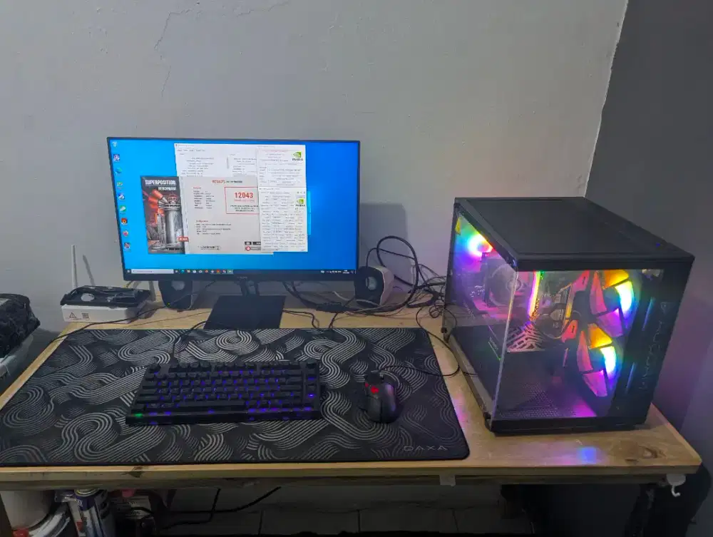 KOMPUTER PC GAMING I5 14400F RTX 5060 TI RAM 16GB MONITOR 24INCH