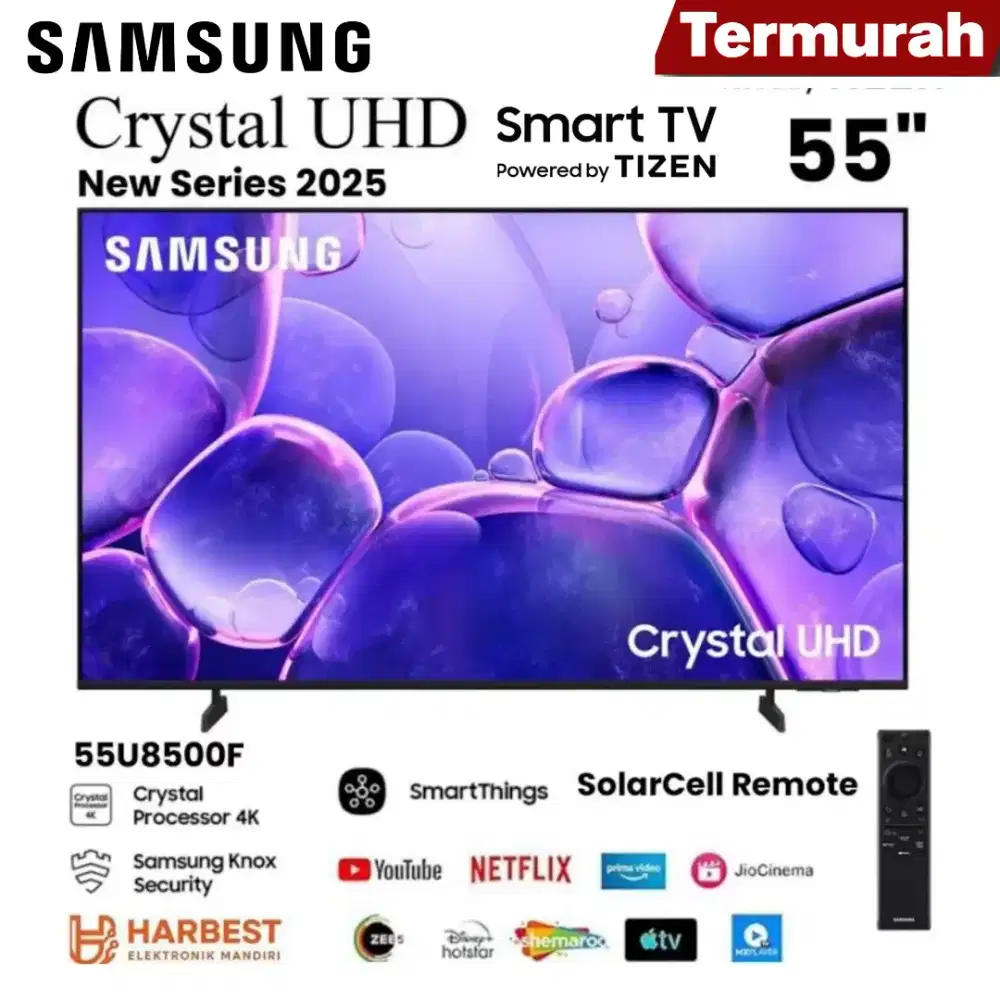 Samsung 55 Inch 55U8500F Smart TV 4K Crystal UHD HDR10Dolby Q-Symphony
