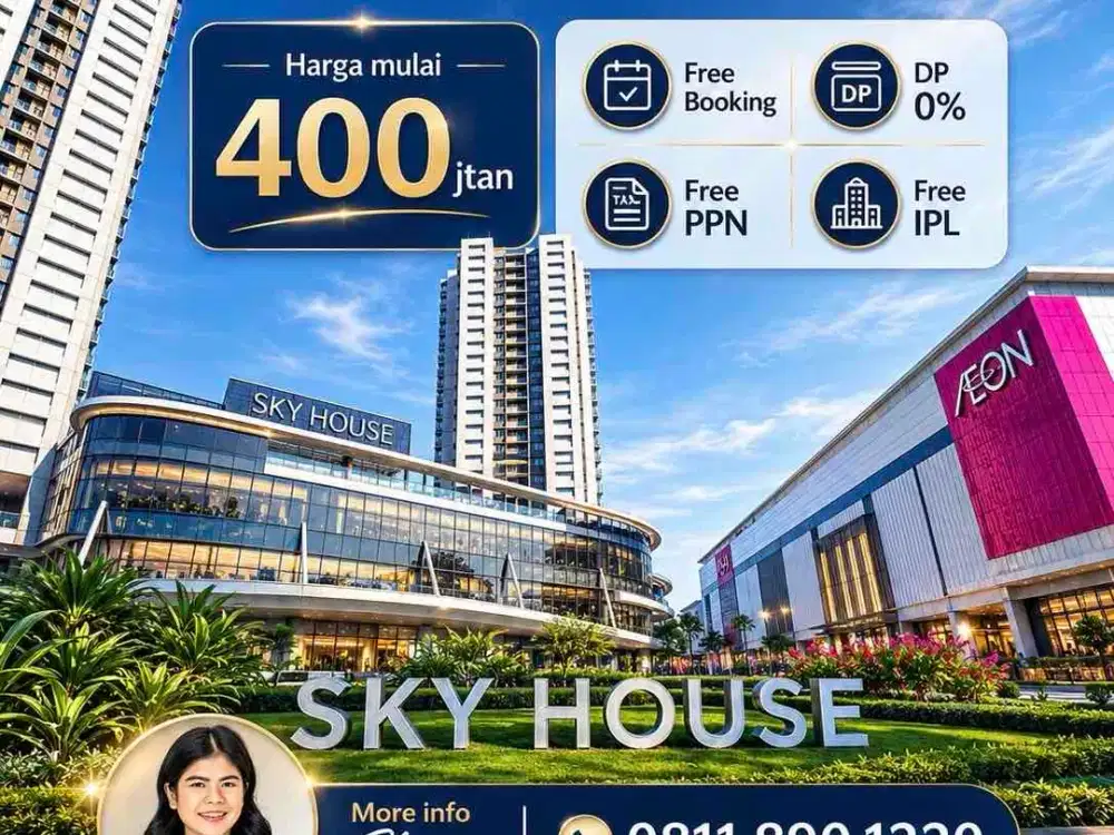 Dijual Cepat New Launching @Apartemen Skyhouse BSD Bisa Cicil Developer- 100x Flat tanpa Bi Cheking